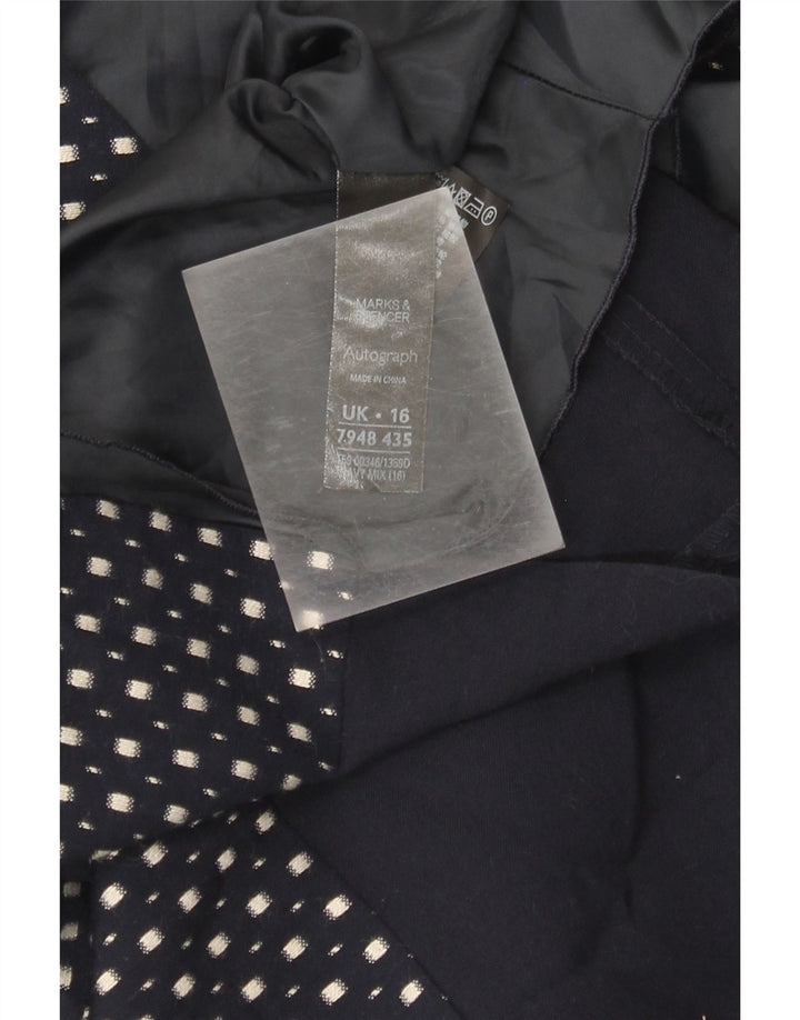 Marks & Spencer Robe fourreau pour femme UK 16 Large Bleu marine à pois