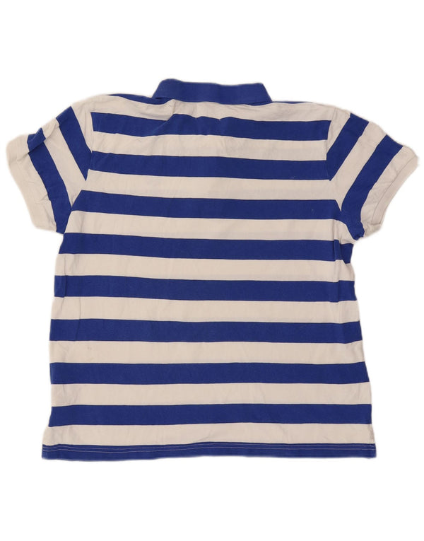 Adidas Polo Homme Grand Bleu Rayé Coton