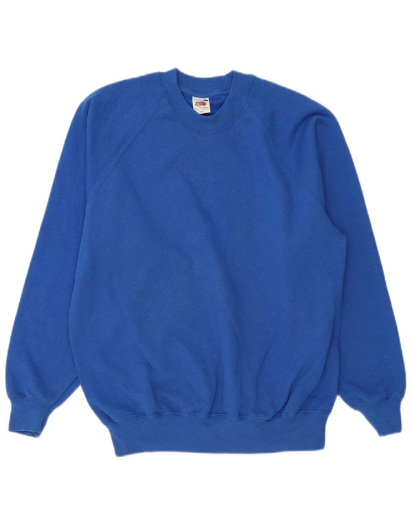 Fruit Of The Loom Sweat-shirt Regular Fit Homme Bleu Moyen Coton