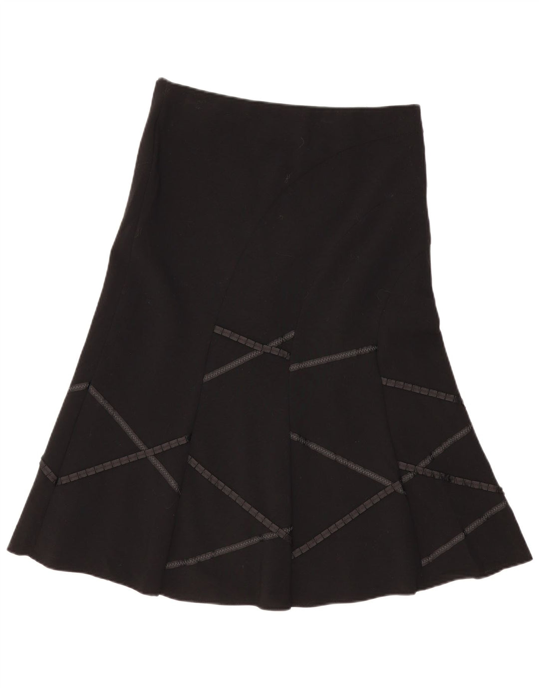 Marks & Spencer Jupe trapèze pour femme UK 12 Medium W34 Noir Géométrique
