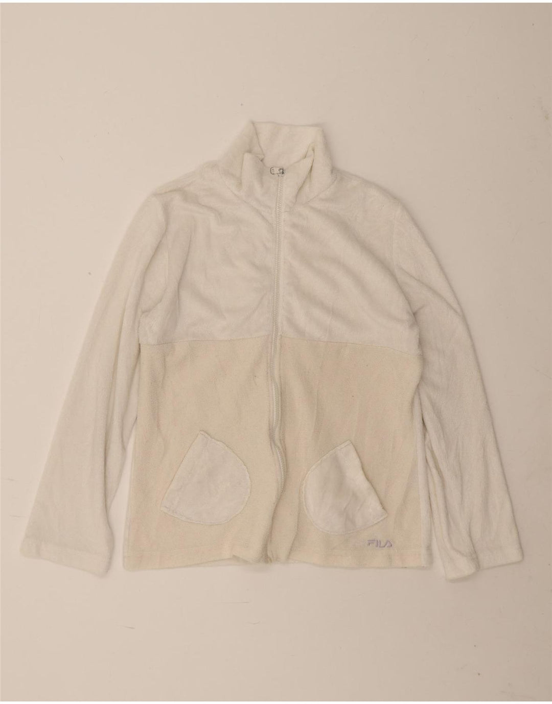 Fila Veste polaire pour femme UK 16 Large Blanc