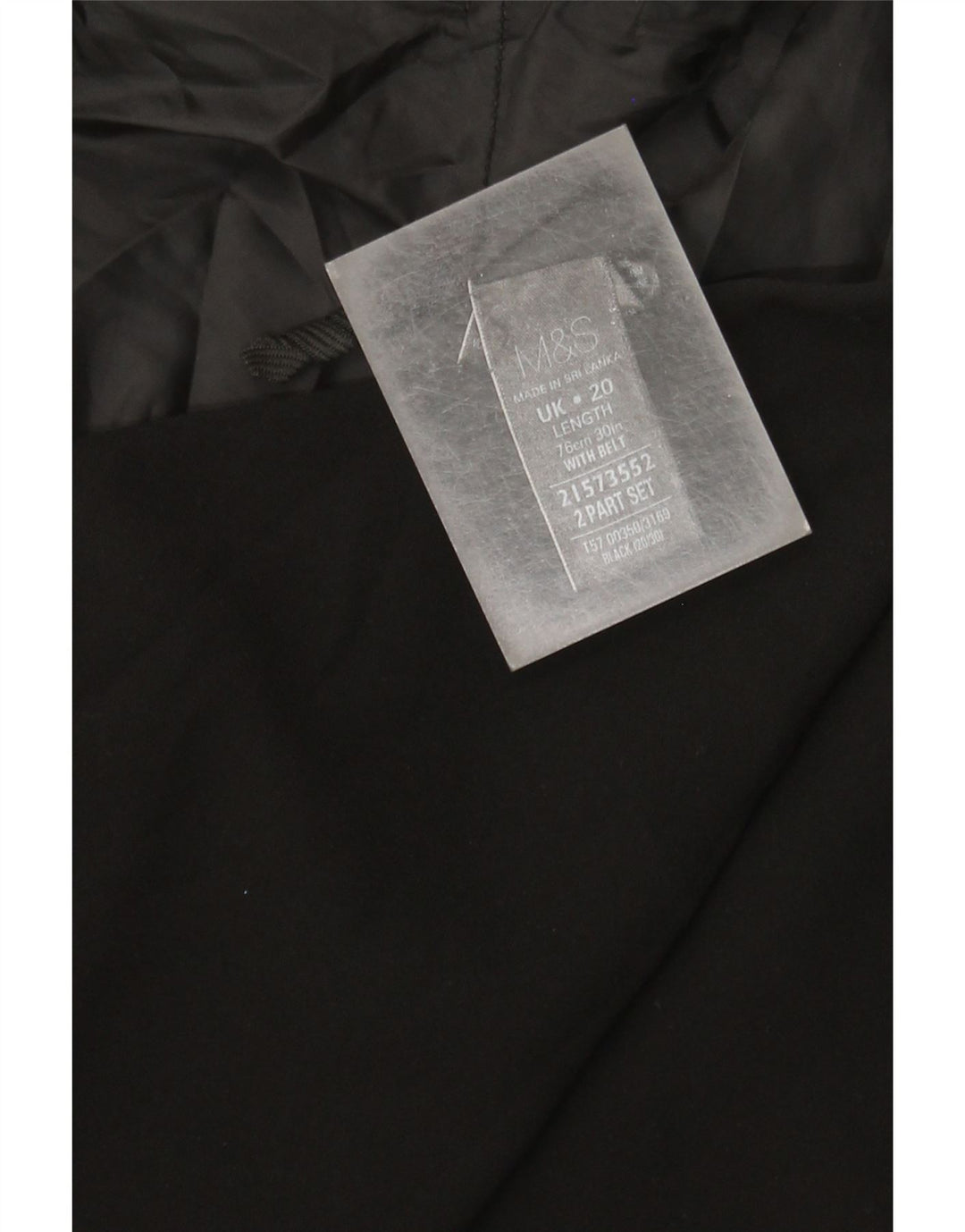 Marks & Spencer Jupe trapèze pour femme UK 20 2XL W40 Noir Polyester