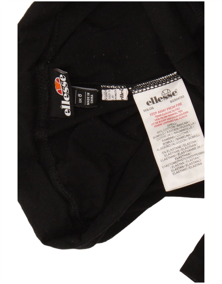 Ellesse Leggings graphiques pour femme UK 8 Small Noir Coton