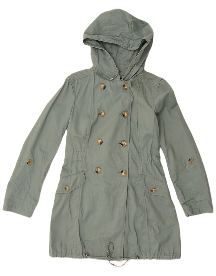 Benetton Veste Parka À Capuche Femme IT 42 Coton Vert Moyen