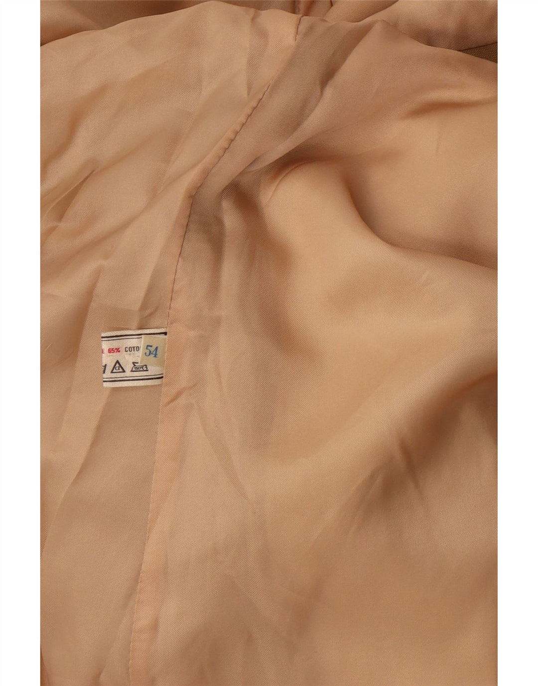 vintage Mens Trench Coat UK 38 Polyester Beige Moyen