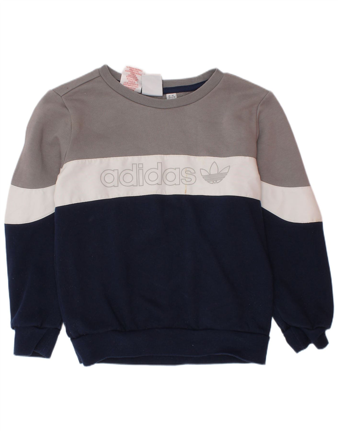 Adidas Sweat-shirt graphique pour garçon 7-8 ans Bleu marine Colourblock