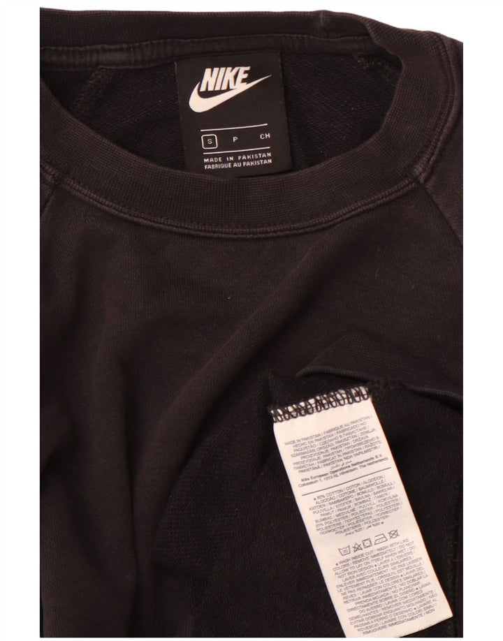 Nike Sweat-shirt surdimensionné pour femme UK 10 Petit coton noir