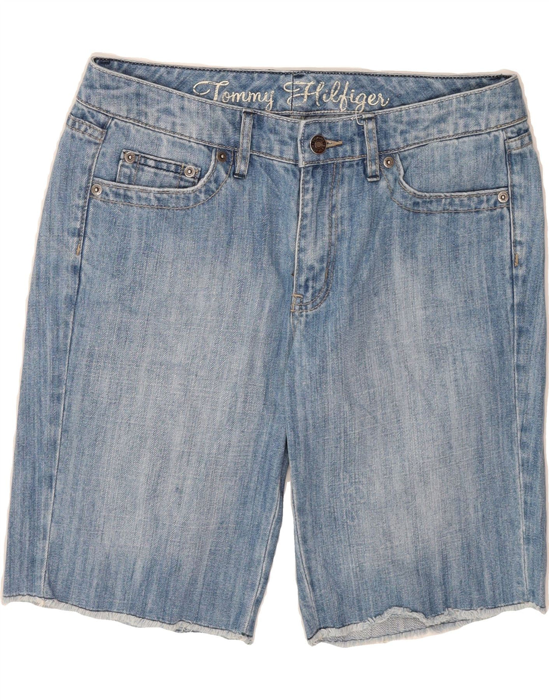 TOMMY HILFIGER Womens Denim Shorts US 6 Medium W30  Blue Cotton Vintage Tommy Hilfiger and Second-Hand Tommy Hilfiger from Messina Hembry 