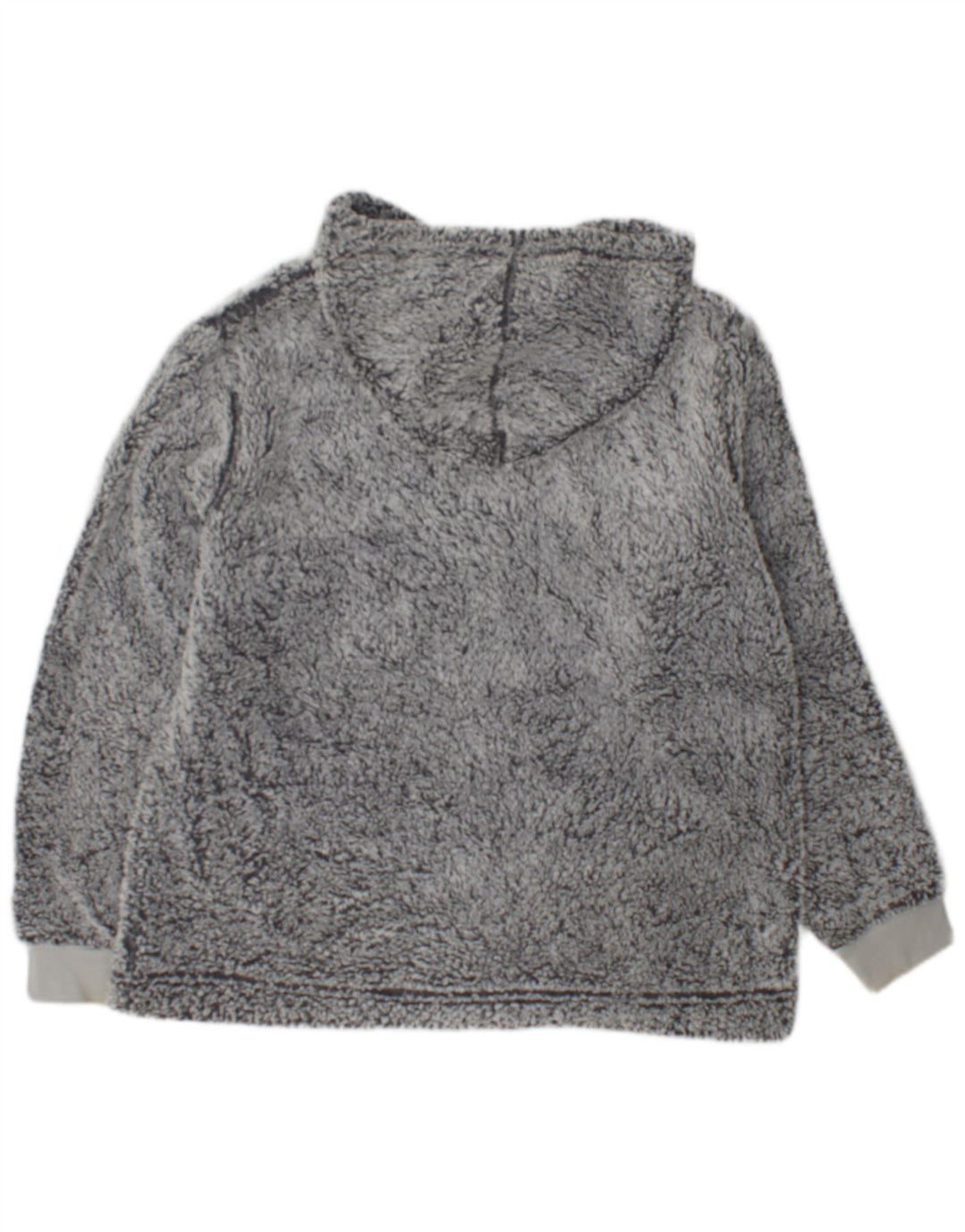 John Lewis Pull polaire à capuche pour femme UK 14 Gris moyen Polyester