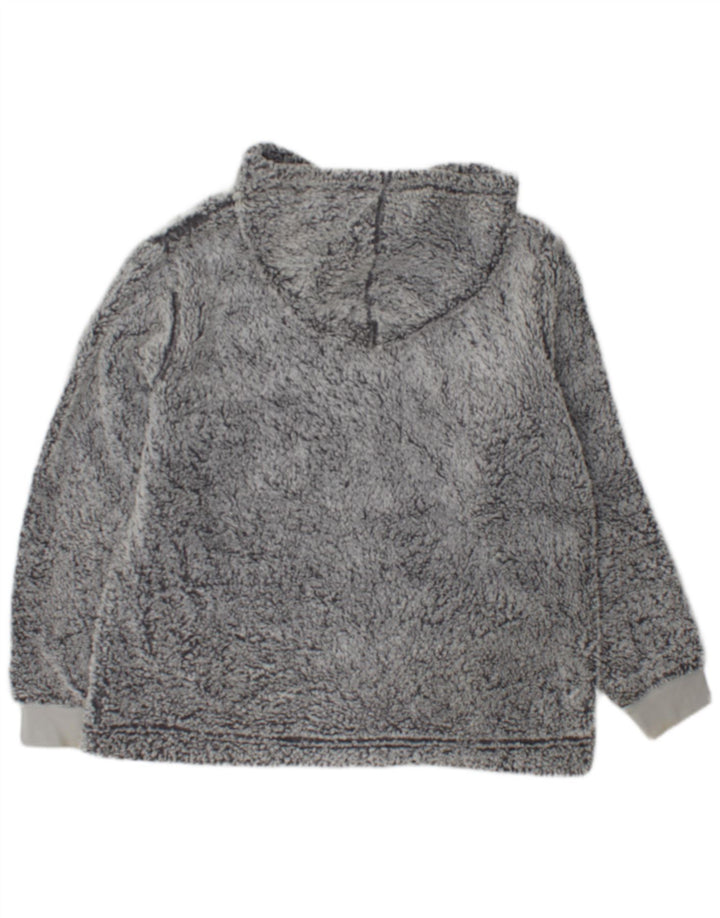 John Lewis Pull polaire à capuche pour femme UK 14 Gris moyen Polyester