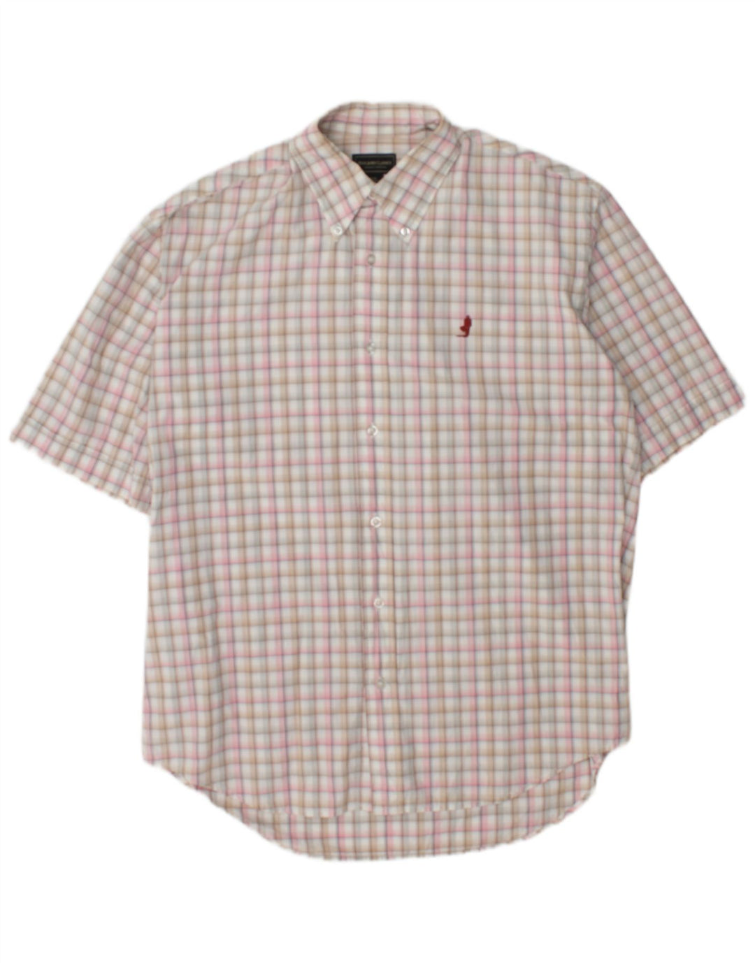 Chemise à manches courtes homme Marlboro Classics coton à carreaux multicolore moyen