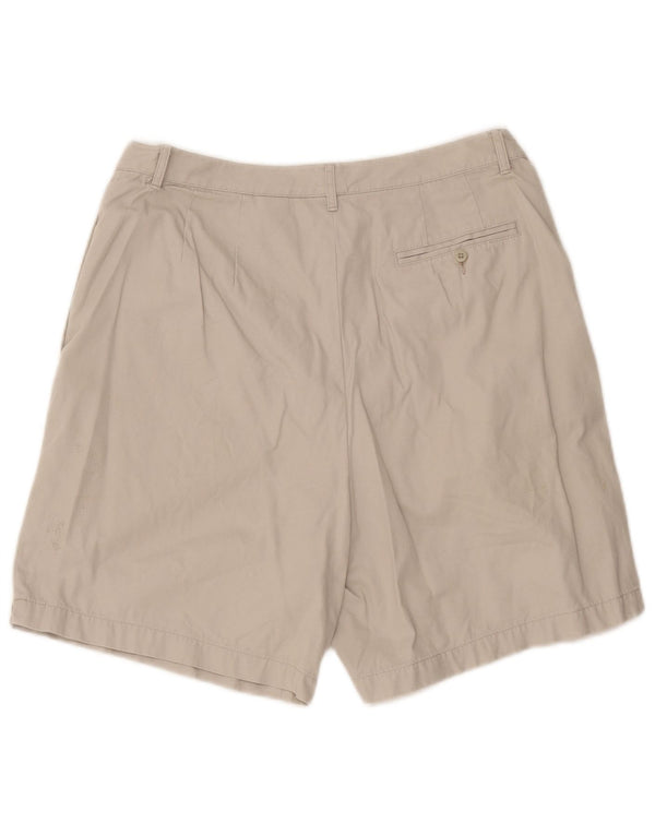 Eddie Bauer Short chino taille haute pour femme US 12 Large W32 Coton beige