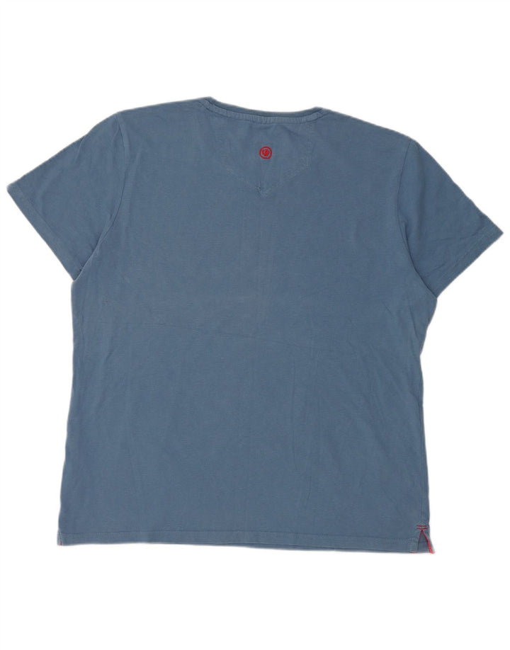 Fat Face T-Shirt Graphique Homme Grand Bleu Coton