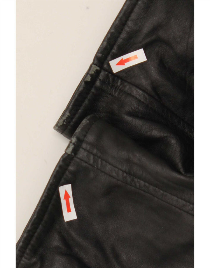 veste en peau de mouton homme vintage UK 42 XL Cuir noir