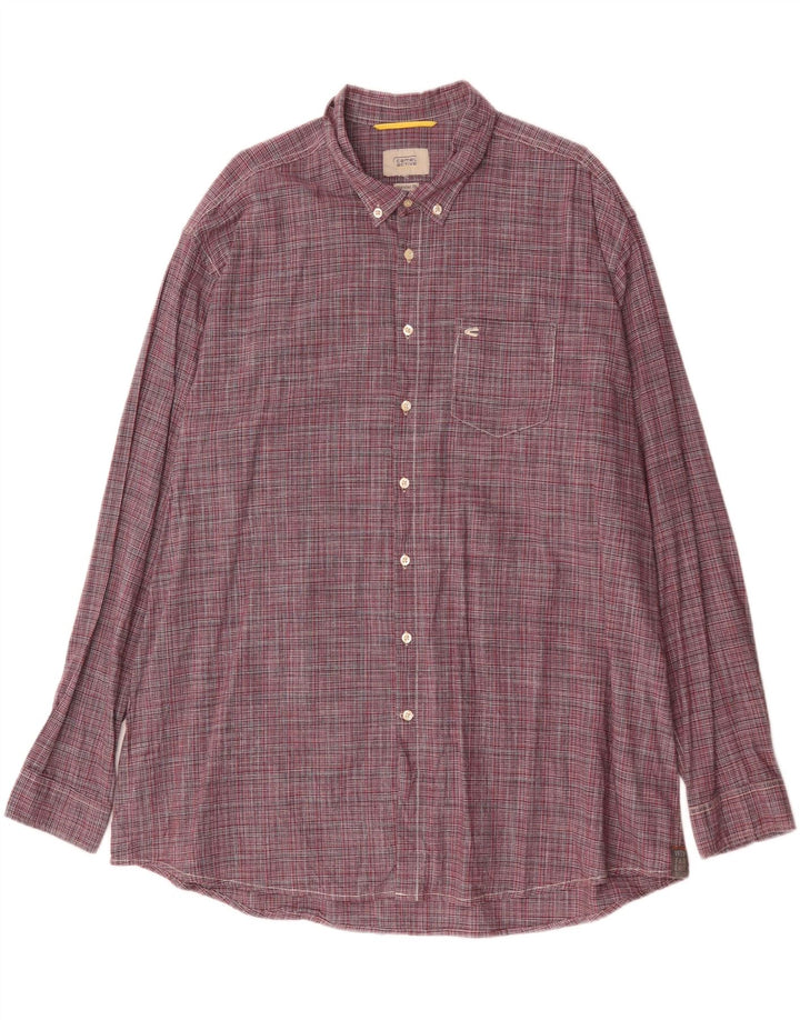 CAMEL ACTIVE Chemise coupe régulière pour hommes 2XL à fines rayures rouges