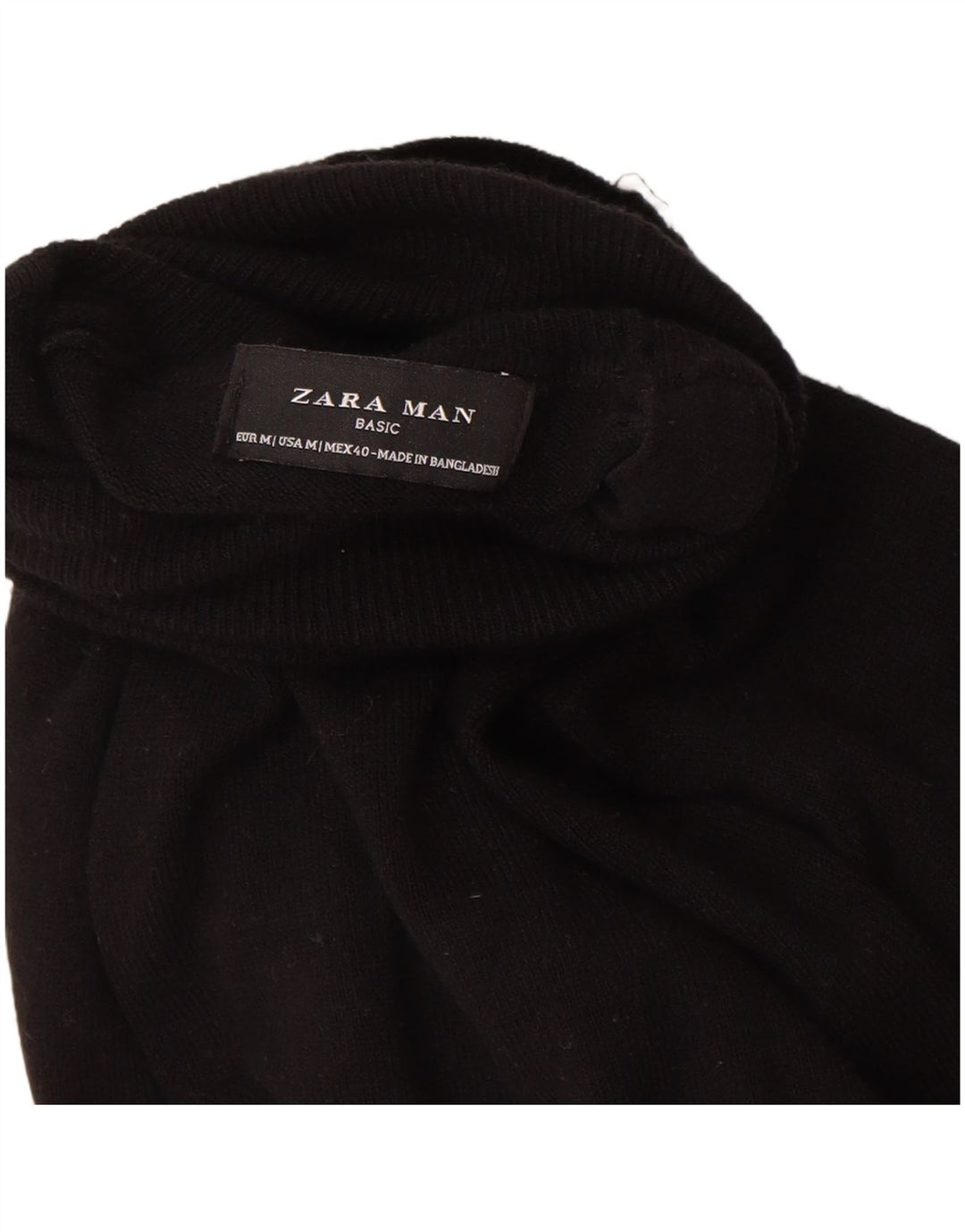 Zara Pull Col Roulé Homme Noir Moyen