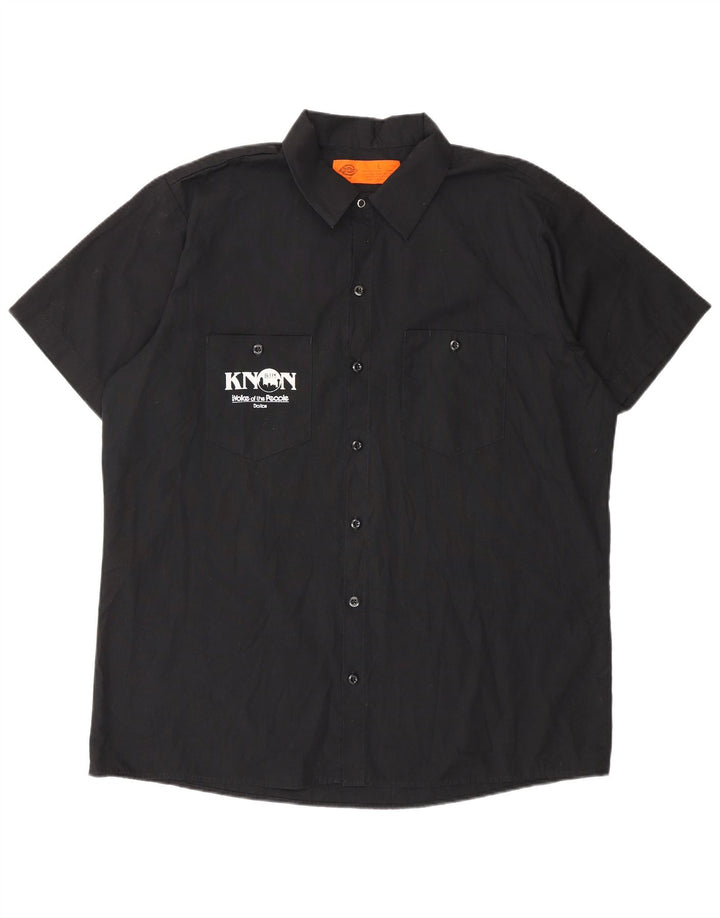 Dickies Chemise graphique à manches courtes pour homme Large Noir Polyester
