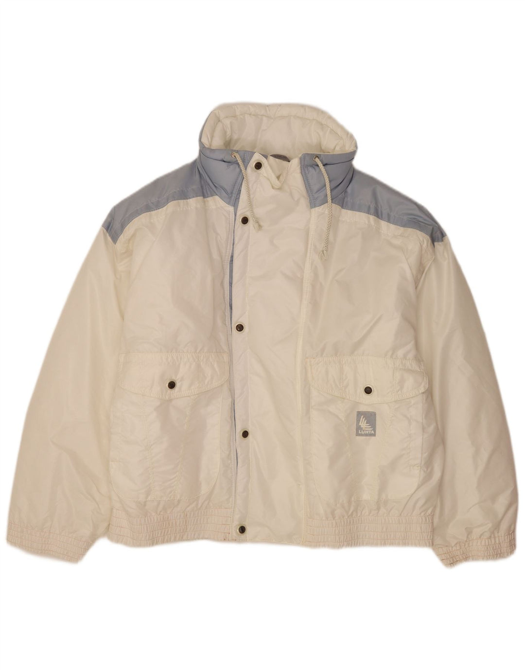 Luhta Veste matelassée coupe ample pour homme UK 42 Large Blanc Colorblock Polyester