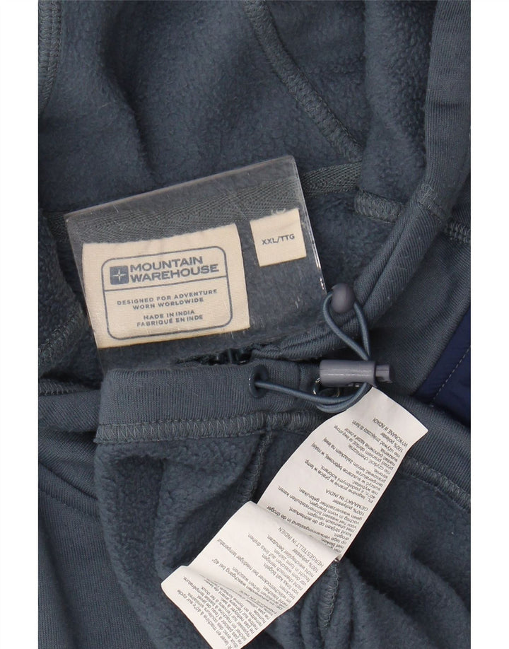 MOUNTAIN WAREHOUSE Pull à capuche zippé pour homme 2XL Bleu Polyester