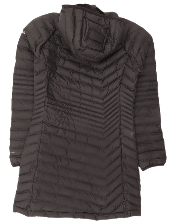 Columbia Womens Omni-Heat Hooded Padded Coat UK 10 Small Black Polyester