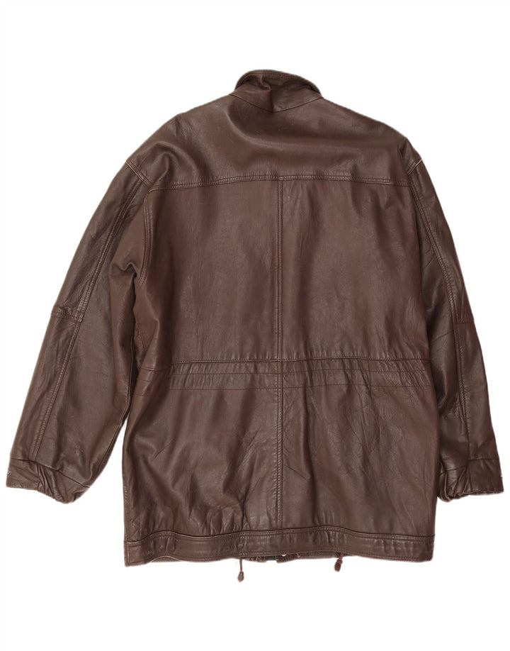 veste en cuir homme vintage UK 38 Cuir brun moyen