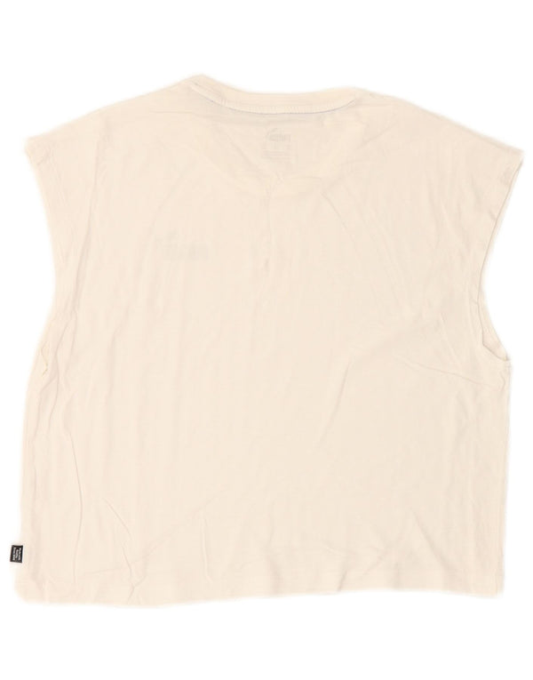 PUMA Débardeur graphique surdimensionné pour femme UK 6 XS Blanc