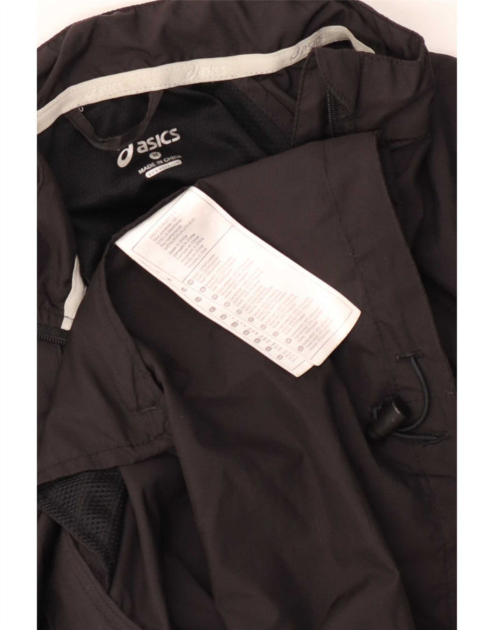 Asics Veste de survêtement pour femme UK 14 Medium Noir Colourblock Polyester