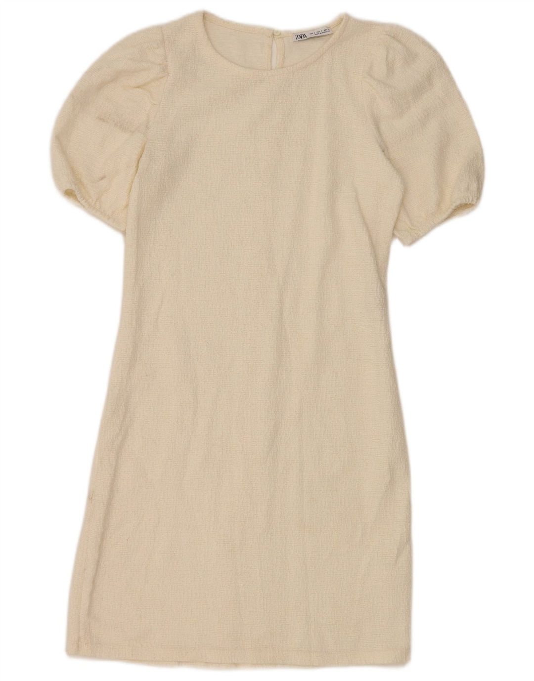 Zara Robe fourreau pour femme UK 8 Petit coton blanc