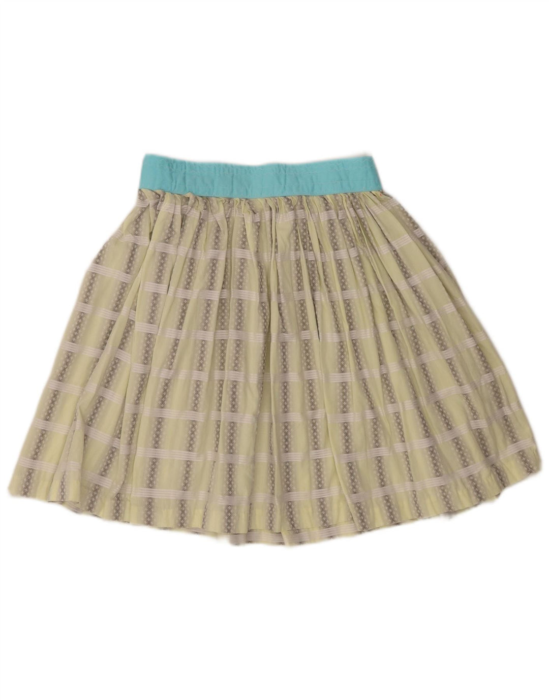 jupe plissée femme vintage W26 Petit chèque vert