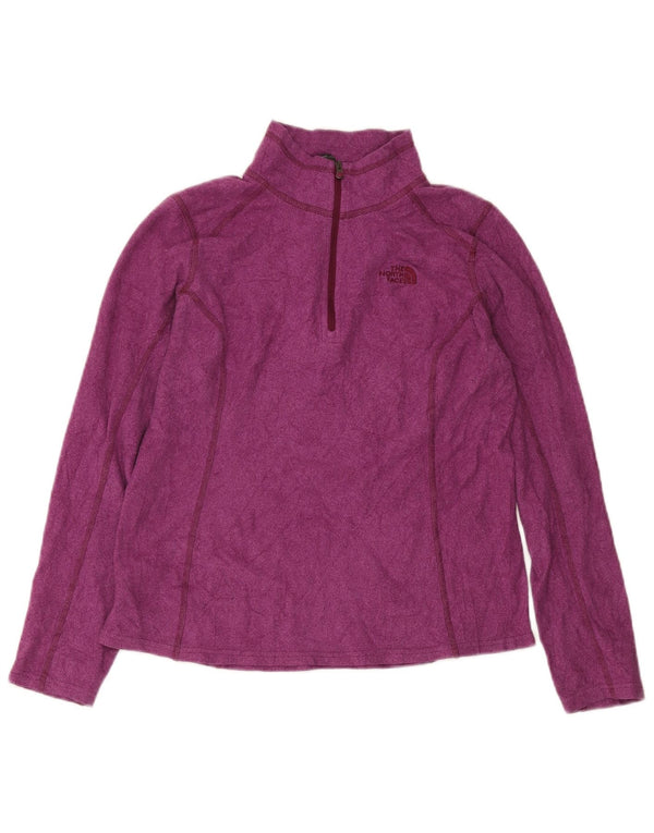The North Face Pull polaire à col zippé pour femme UK 14 Violet moyen Polyester