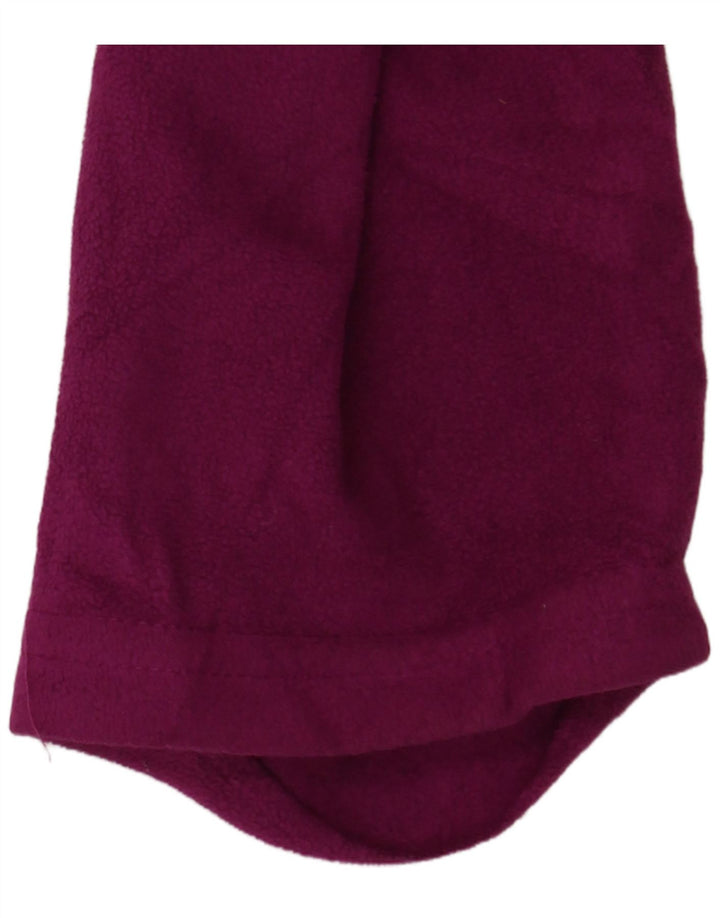 EDDIE BAUER Pull polaire à col zippé pour femme UK 16 Large Violet Polyester