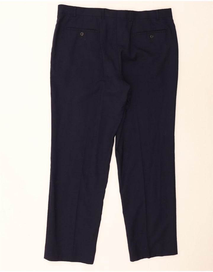 Marks & Spencer Pantalon de costume coupe classique pour homme W38 L31 en laine bleu marine