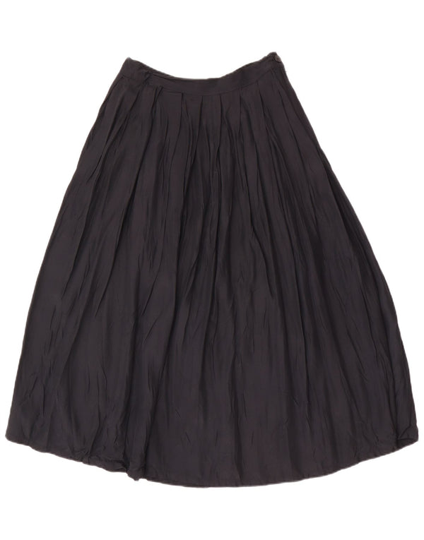 Stefanel Jupe plissée taille haute pour femme IT 42 Medium W26 Viscose noire