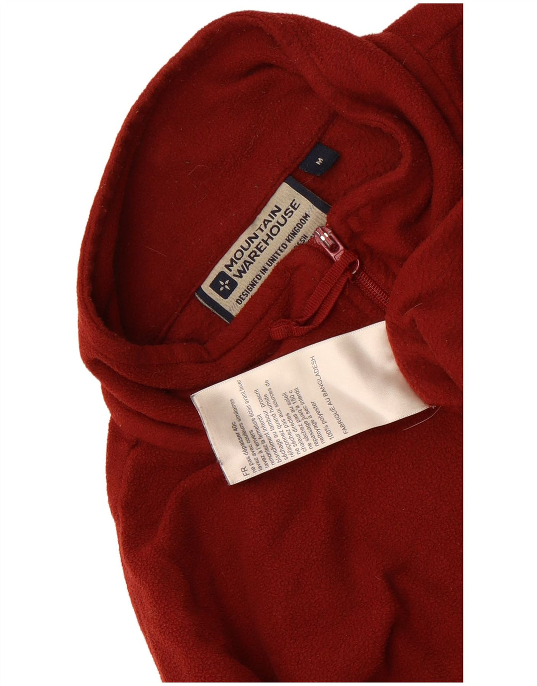 Mountain Warehouse Pull polaire à col zippé pour homme UK 12 Marron moyen