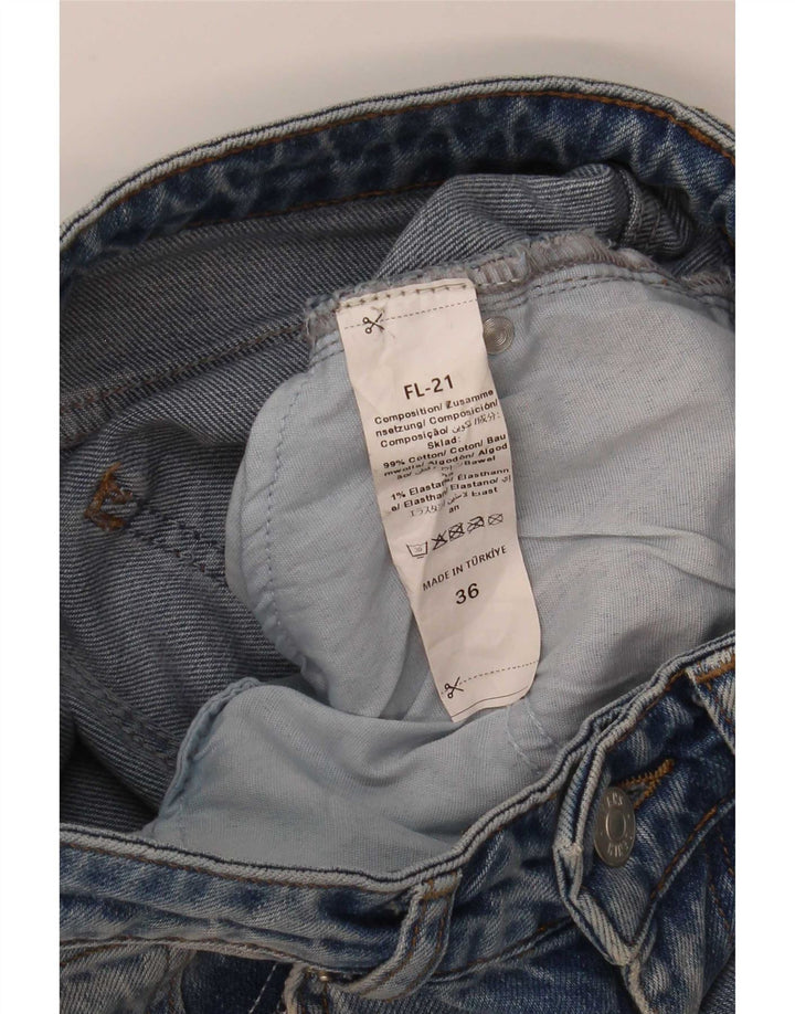 vintage Femmes Flared Jeans EU 36 Petit W25 L32 Coton Bleu