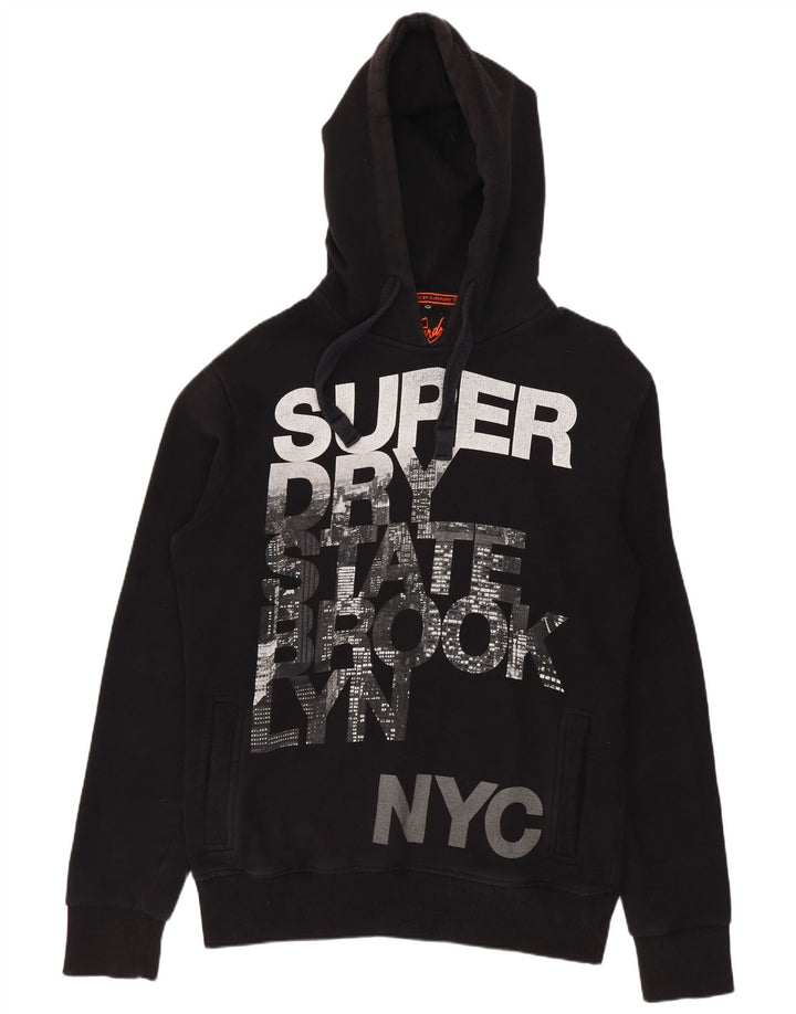 Superdry Pull à Capuche Graphique Homme Noir Moyen Coton