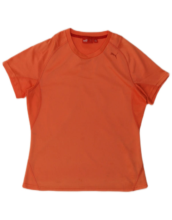 Puma T-shirt pour femme UK 12 Orange moyen Polyester