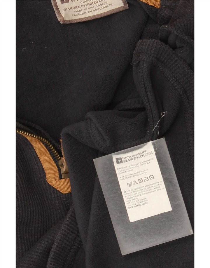 Mountain Warehouse Sweat-shirt à col zippé pour homme en coton bleu marine Taille L