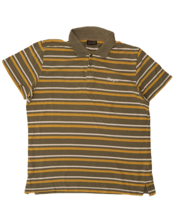 Wrangler Polo Homme 2XL Kaki Rayé