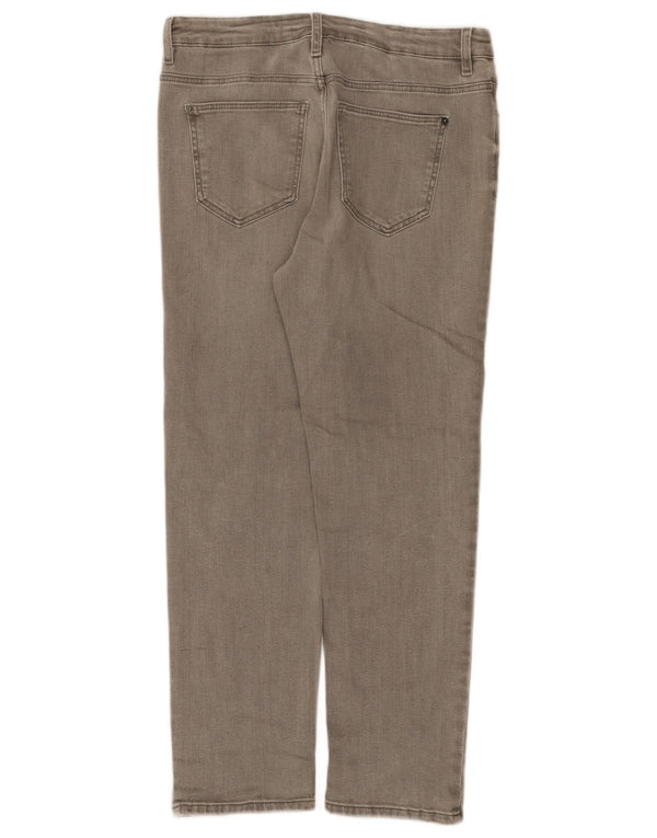 Marks & Spencer Jean droit pour femme UK 10 Small W30 L25 Gris Floral
