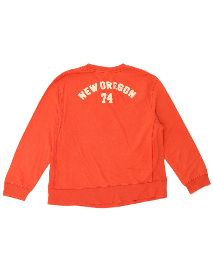 Zara Womens Graphic Sweatshirt Jumper UK 14 Coton Rouge Moyen