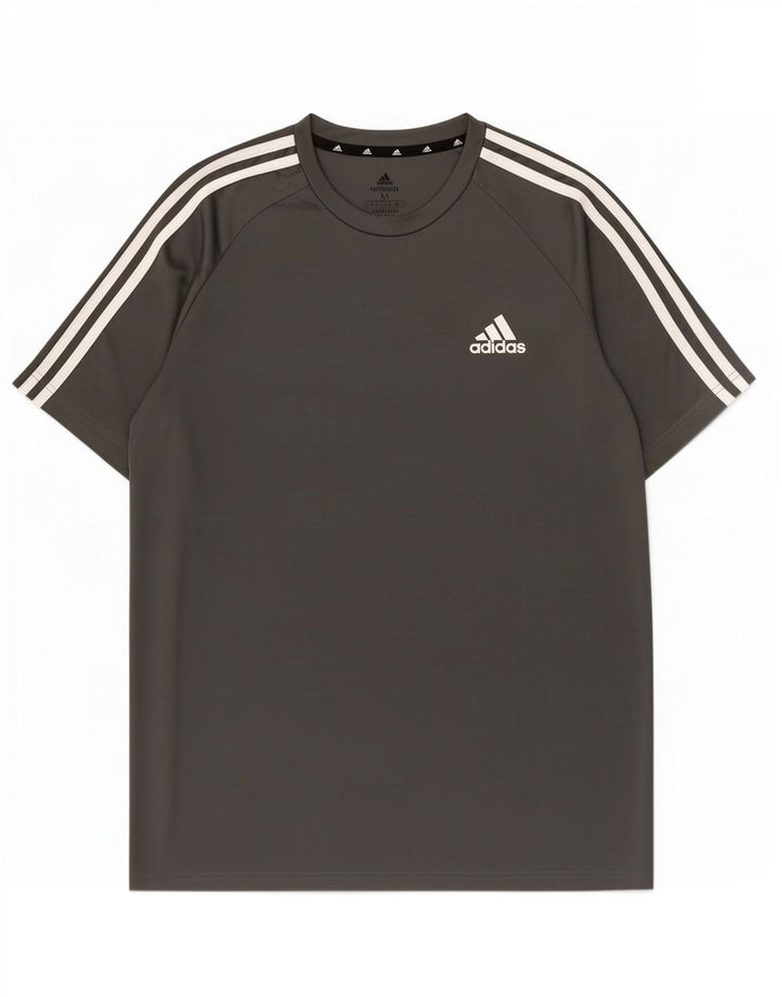 Adidas Homme Aeroready T-Shirt Top Gris Moyen Polyester