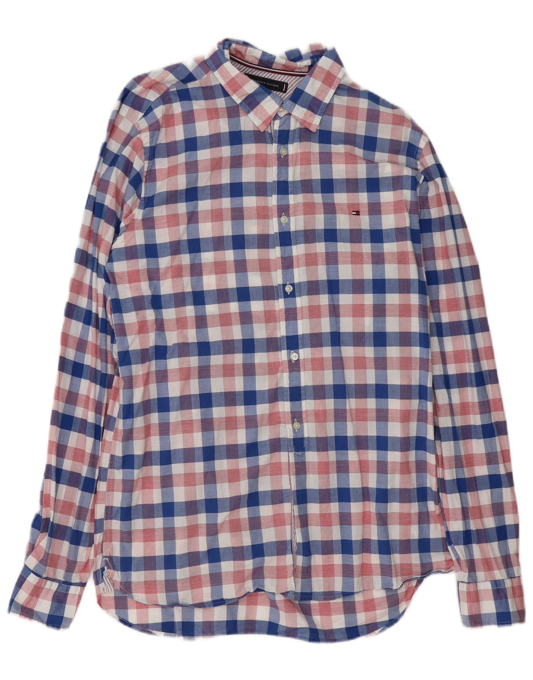 Tommy Hilfiger Chemise Slim Fit pour hommes en coton à carreaux multicolores
