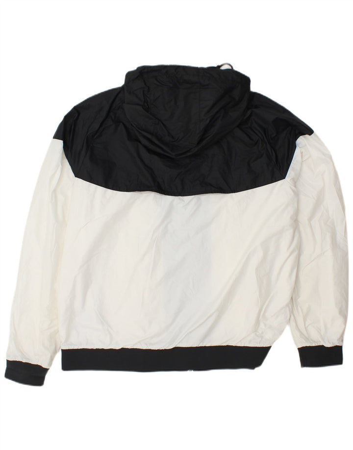 NIKE Veste de survêtement à capuche pour homme XL Blanc Colorblock Polyester
