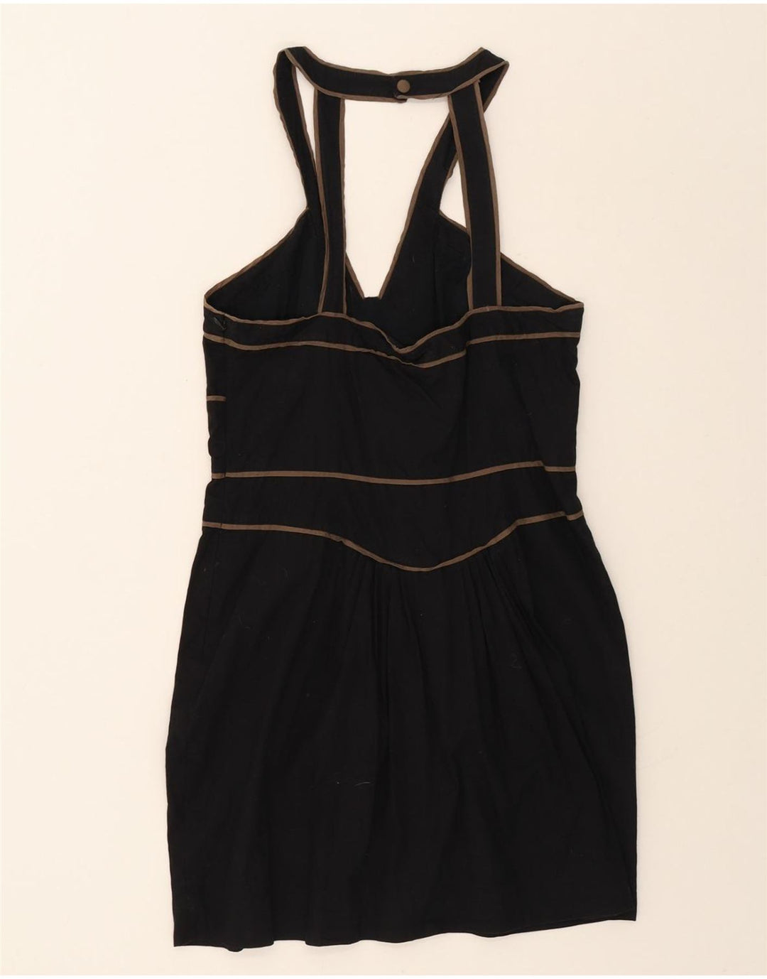 FRENCH CONNECTION Womens Halter Dress UK 10 Small Black Cotton Vintage French Connection and Second-Hand French Connection from Messina Hembry 