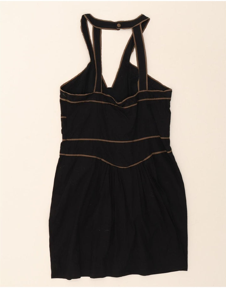 FRENCH CONNECTION Womens Halter Dress UK 10 Small Black Cotton Vintage French Connection and Second-Hand French Connection from Messina Hembry 