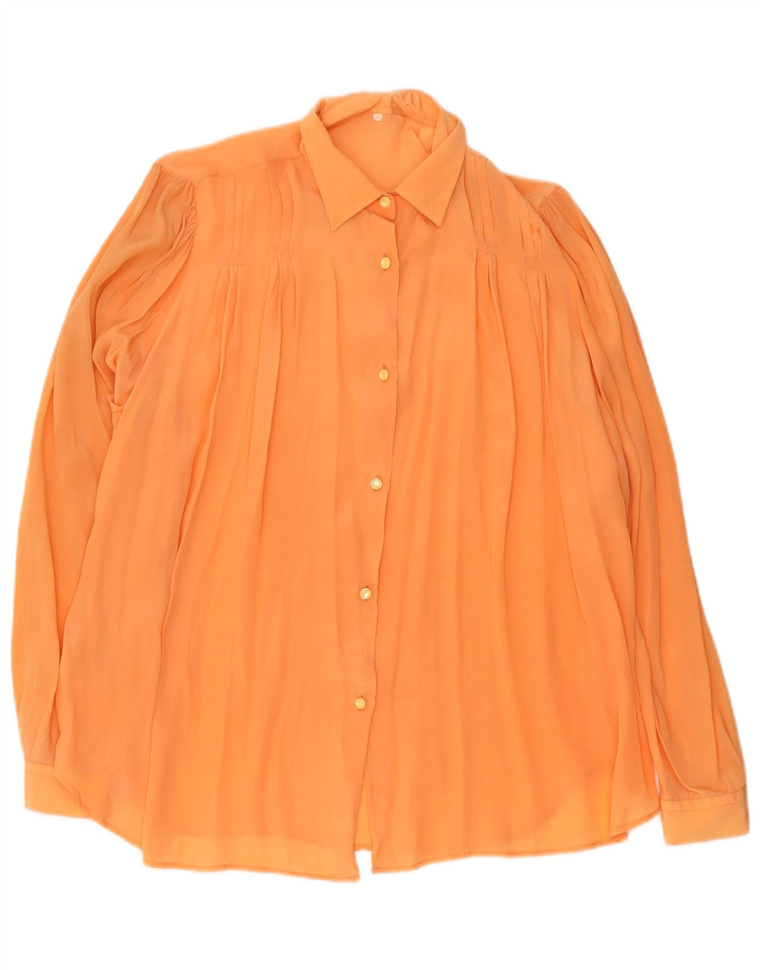 vintage Femmes Coupe décontractée Voir à travers chemise Blouse EU 40 Orange moyen