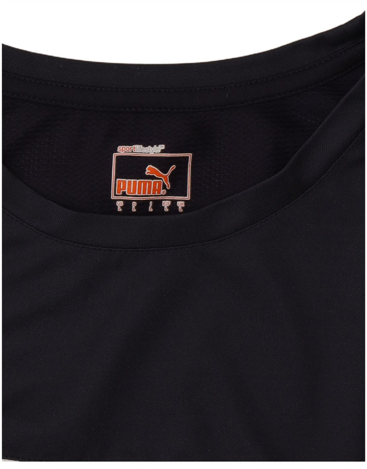 Puma T-Shirt Homme Haut Large Bleu Marine Colourblock