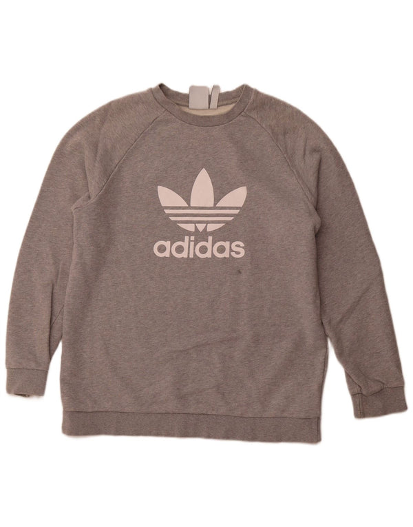 ADIDAS Sweat-shirt graphique pour hommes, grand coton gris