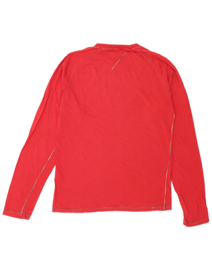 Jack & Jones Haut graphique à manches longues pour hommes en coton rouge grand
